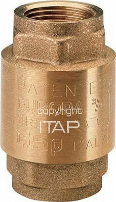 Клапан обратный 1.1/2" ВР "EUROPA" с металлической мембраной, латунь