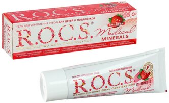 R.O.C.S. Гель для укрепления зубов R.O.C.S. Mediсal Minerals, для детей и подростков, со вкусом клубники, 45 г