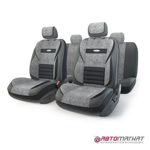 Чехлы "autoprofi" multi comfort иск.кожа с орт. поддержкой спины (11 предм.) черный/т.серый m