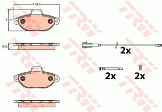 Колодки тормозные передние Fiat 500 07> TRW GDB2141