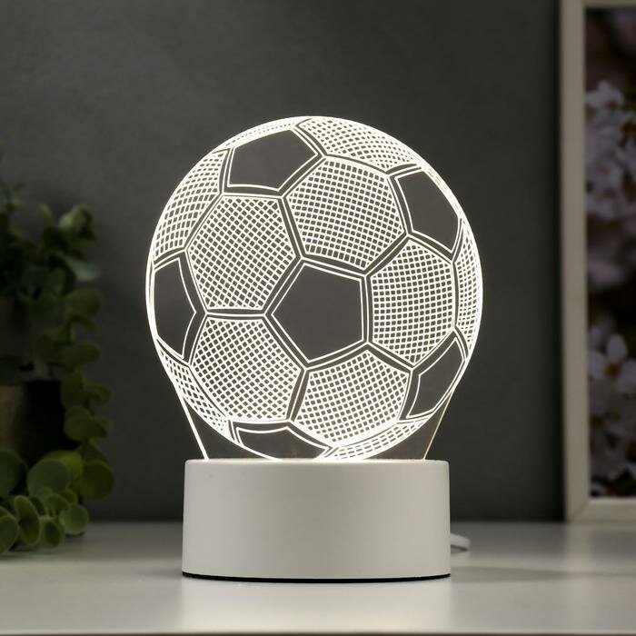 RISALUX Светильник "Футбольный мяч" от сети 9,5x12,5x16 см - фотография № 3