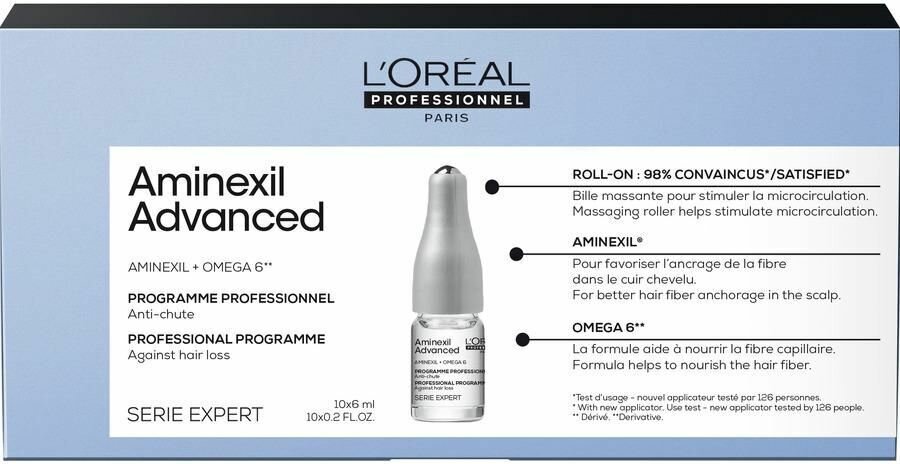 L'OREAL Ампулы против выпадения волос Аминексил, 10 шт.