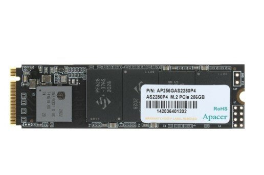 M.2 2280 256GB Apacer AS2280P4 Client SSD AP256GAS2280P4-1 PCIe Gen3x4 with NVMe, 1800/1100, Iops 15