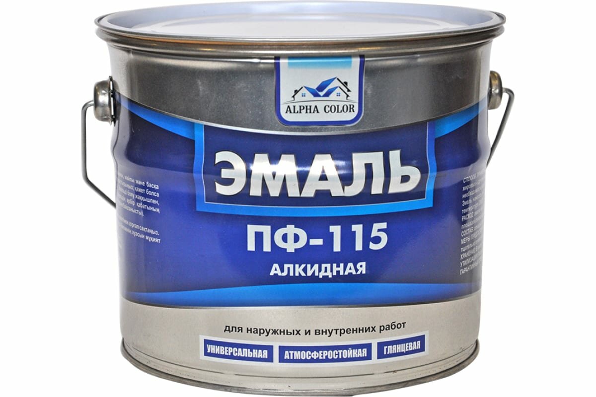 Эмаль Царицынские краски Alpha Color ПФ 115, шоколад, 3.2 кг 49171 - фотография № 1