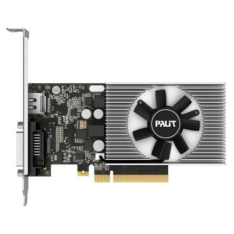 Palit PCI-E PA-GT1030 2GD4 nVidia GeForce GT 1030 2048Mb 64bit DDR4 1151 2100 DVIx1 HDMIx1 HDCP Ret low profile NEC103000646-1082F RTL