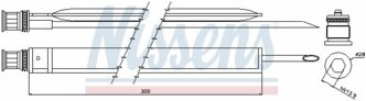 Осушитель кондиционера Mercedes C-Class/C-Class T-Model/E-Class 07>16 VW Multivan VI/Transporter / Caravelle VI/Transporter VI 15>19 NISSENS 95465