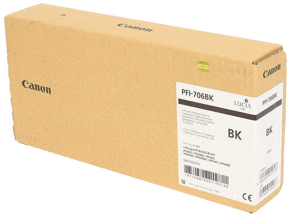 Картридж Canon PFI-706 BK для iPF8300S 8400 9400S 9400 черный