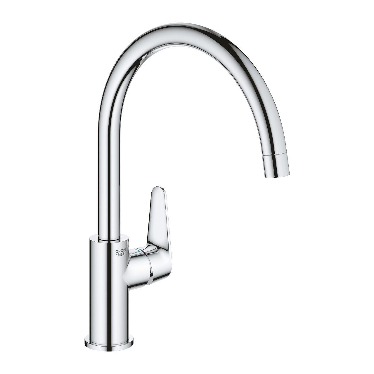 Смеситель для кухни Grohe BauCurve, высокий C-образный излив, подключение 1/2", хром 31231001