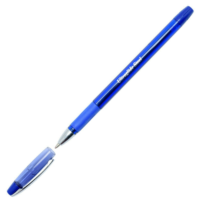 Ручка Ручка шариковая неавтоматическая Unimax Ultra Glide Steel 1мм, син, масл - 3 шт