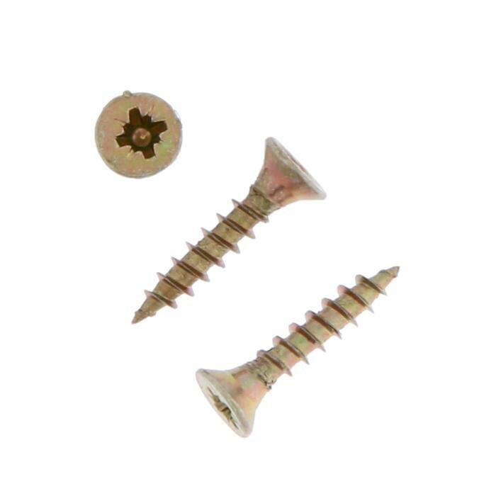 фото Саморезы универсальные тундра krep 3.0x16 мм, желтый цинк, 35 шт., 6 штук