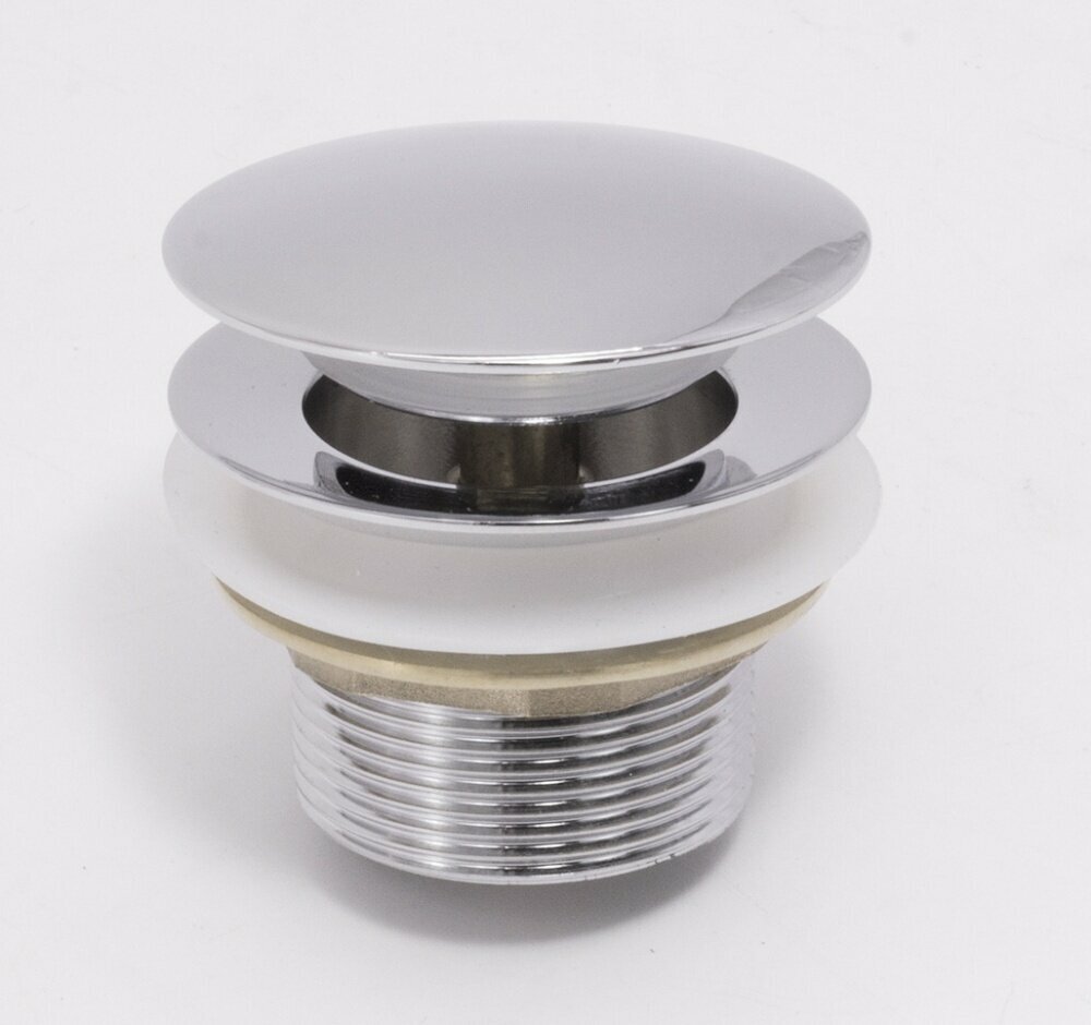 Донный клапан для слива перелива автомат / выпуск для обвязки ванной Ganzer F03 хром - фотография № 1