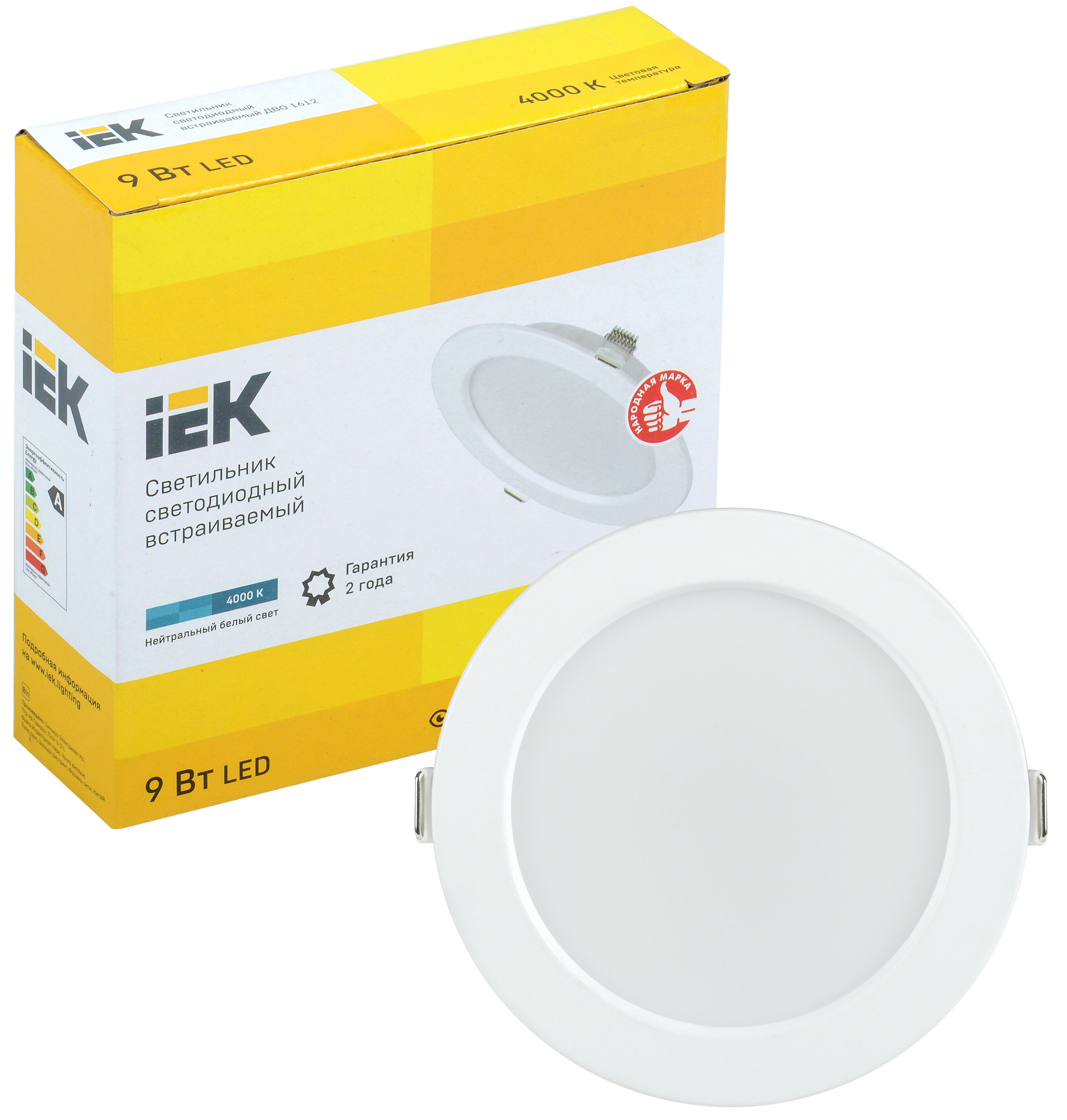 Светодиодная панель IEK LDVO0-1612-09-4000-K01 LED