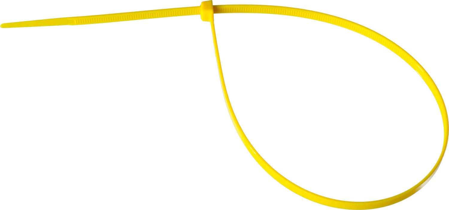 ЗУБР КС-Ж1 3.6 x 300 мм, нейлон РА66, кабельные стяжки желтые, 100 шт, Профессионал (309050-36-300) - фотография № 2