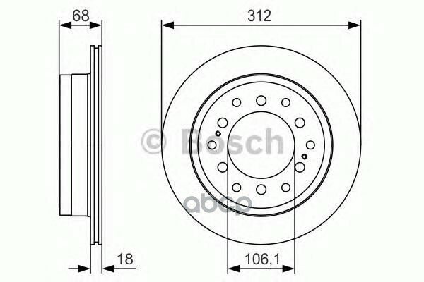 Диск Тормозной Lexus Gx460 Bosch арт. 0986479S36