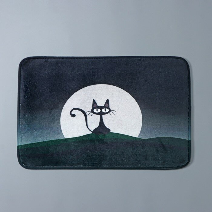 Коврик для дома Доляна «Чёрная кошка», 40×60 см, микс - фотография № 3