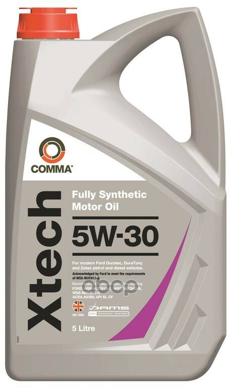 COMMA Comma 5W30 Xtech (5L)_ .!  Acea A5/B5, Api Sl/Cf, Ford Wss-M2c913-C/B/A/D