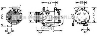 Компрессор Кондиционера Honda Civic Ava арт. hdak208