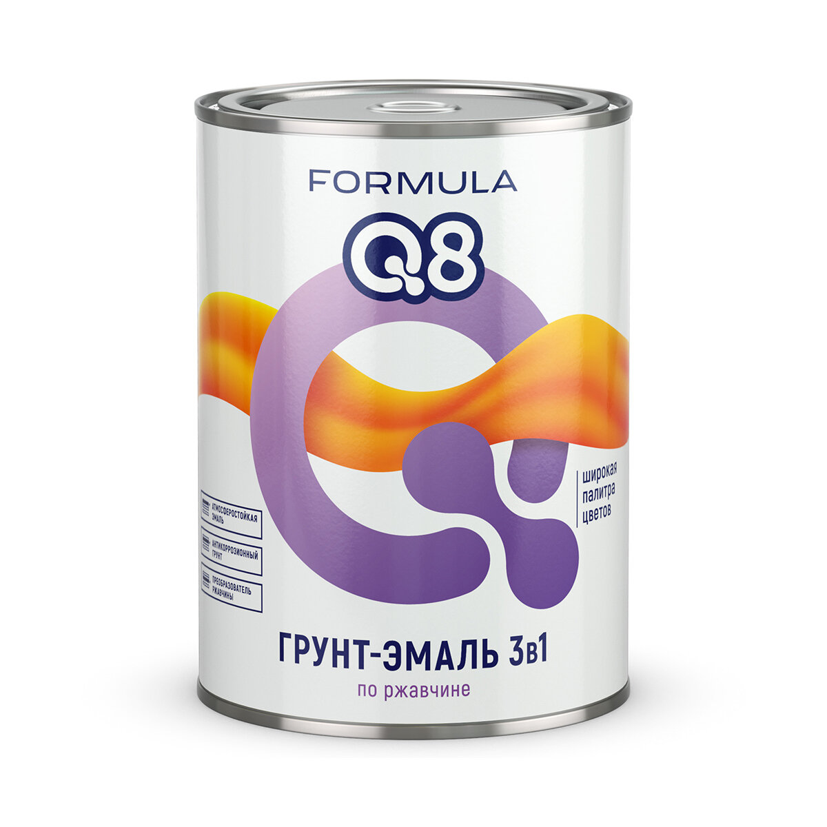 Эмаль алкидная (А) Formula Q8 3в1 по ржавчине