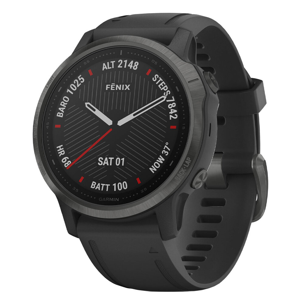 Умные часы Garmin Fenix 6S Sapphire DLC Wi-Fi NFC, серый/черный