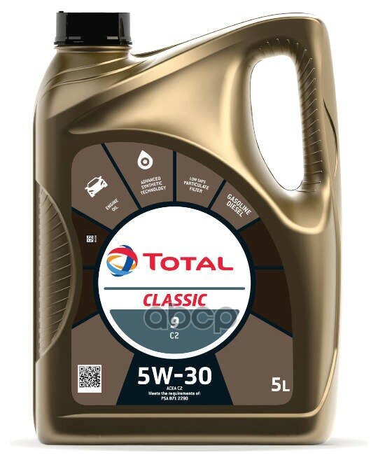 TotalEnergies Моторное Масло Total Classic 9 C2 5W30, 5Л