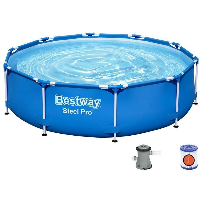 Bestway Бассейн каркасный 305 х 76 см, фильтр-насос, 56679 Bestway