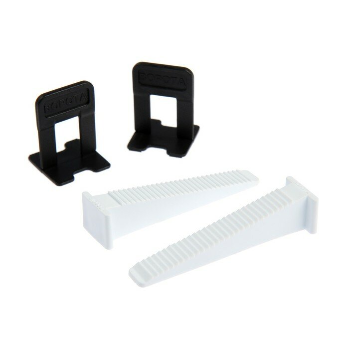 фото Тундра Комплект зажим "Ворота" + клин "Ворота" для выравнивания плитки тундра, 1.4 мм, 40/40 шт.