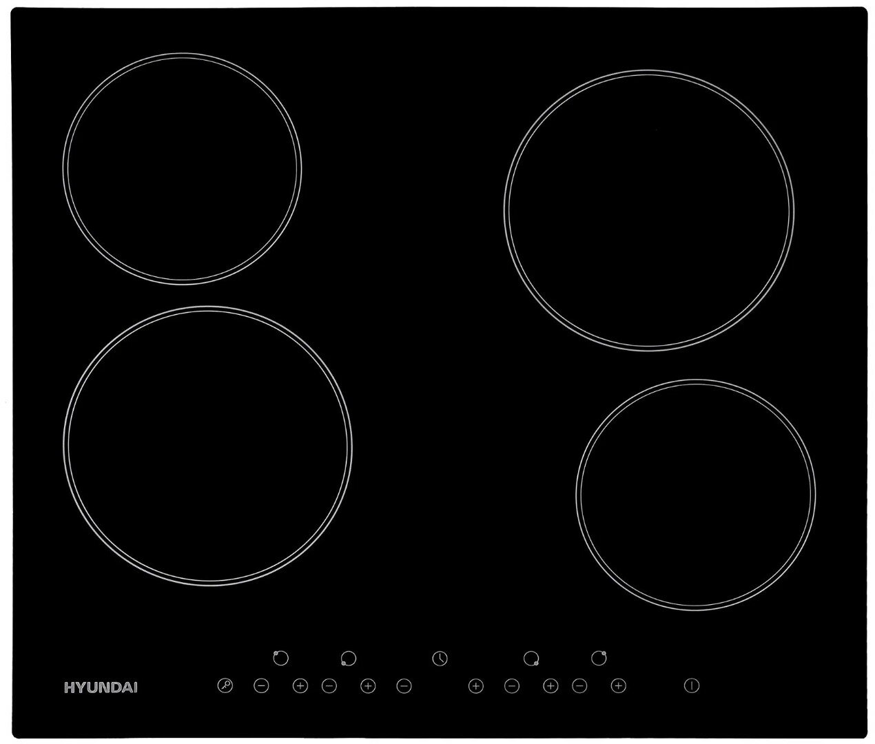 Электрическая варочная панель Hyundai HHE 6450 BG, черный
