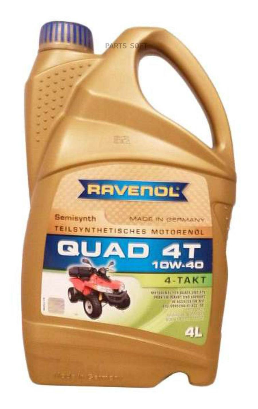 Синтетическое моторное масло RAVENOL Quad 4T SAE 10W-40