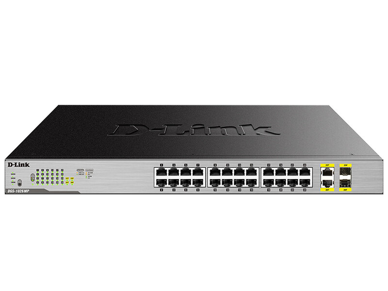 Коммутатор D-Link DGS-1000 DGS-1026MP/B1A/PoE 370Вт./Неуправляемый Layer 2