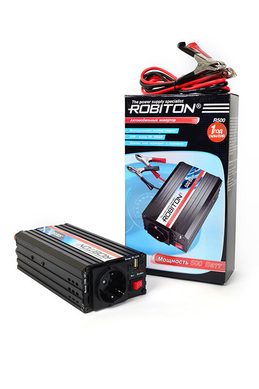 Robiton Автоинвертор 12В/24В-220В 500W Robiton R500