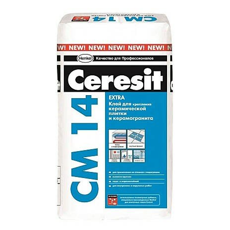 Клей для плитки Ceresit CM 14 5кг для внутренних и наружных работ