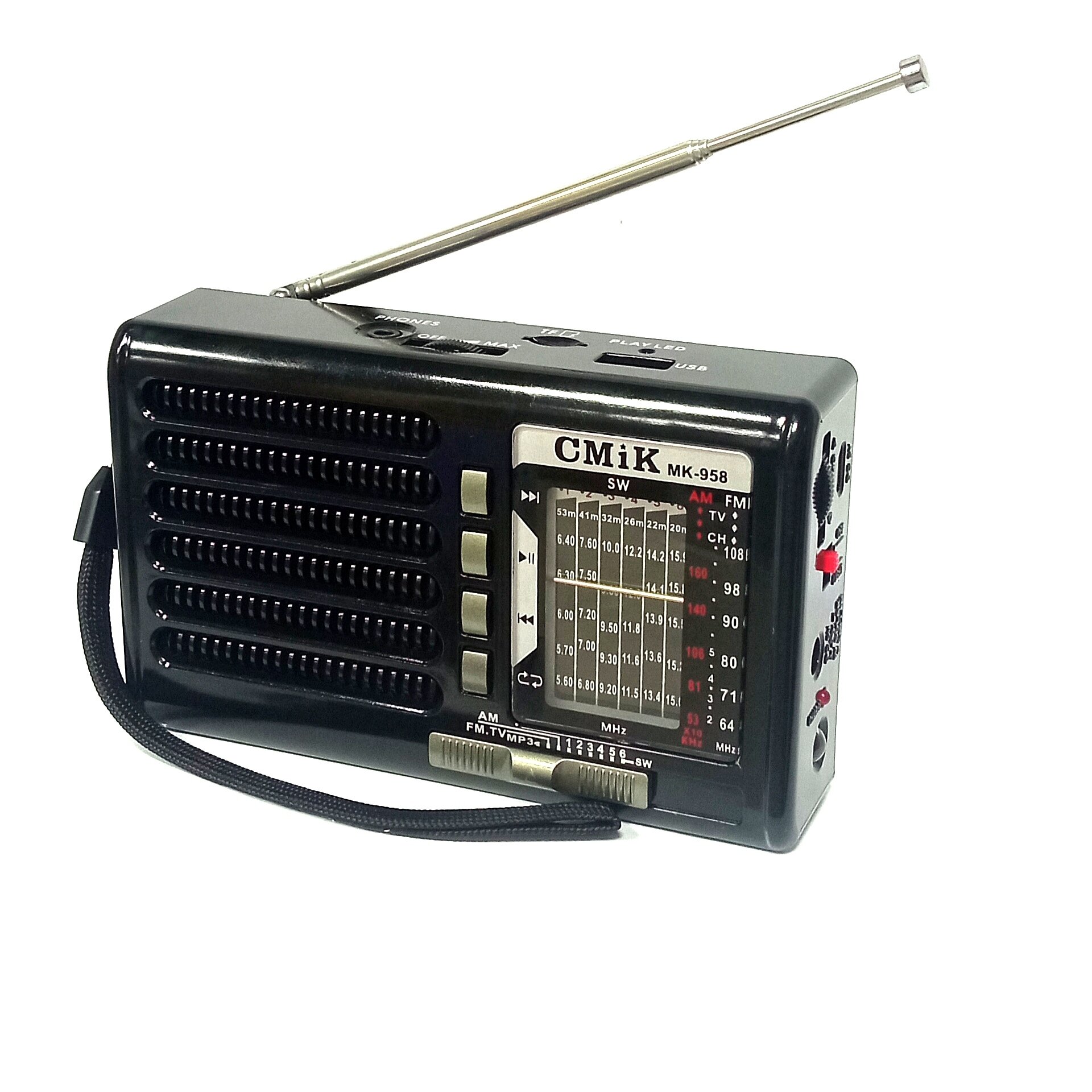 Радиоприемник CMik MK-958 + MP плеер TF/USB (черный)