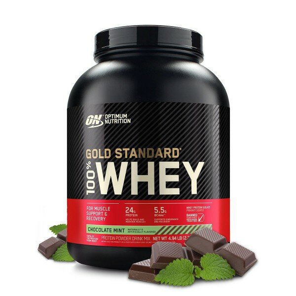 Optimum Nutrition Протеин Optimum Nutrition 100% Whey Gold Standard 2240 г, шоколад-ментол