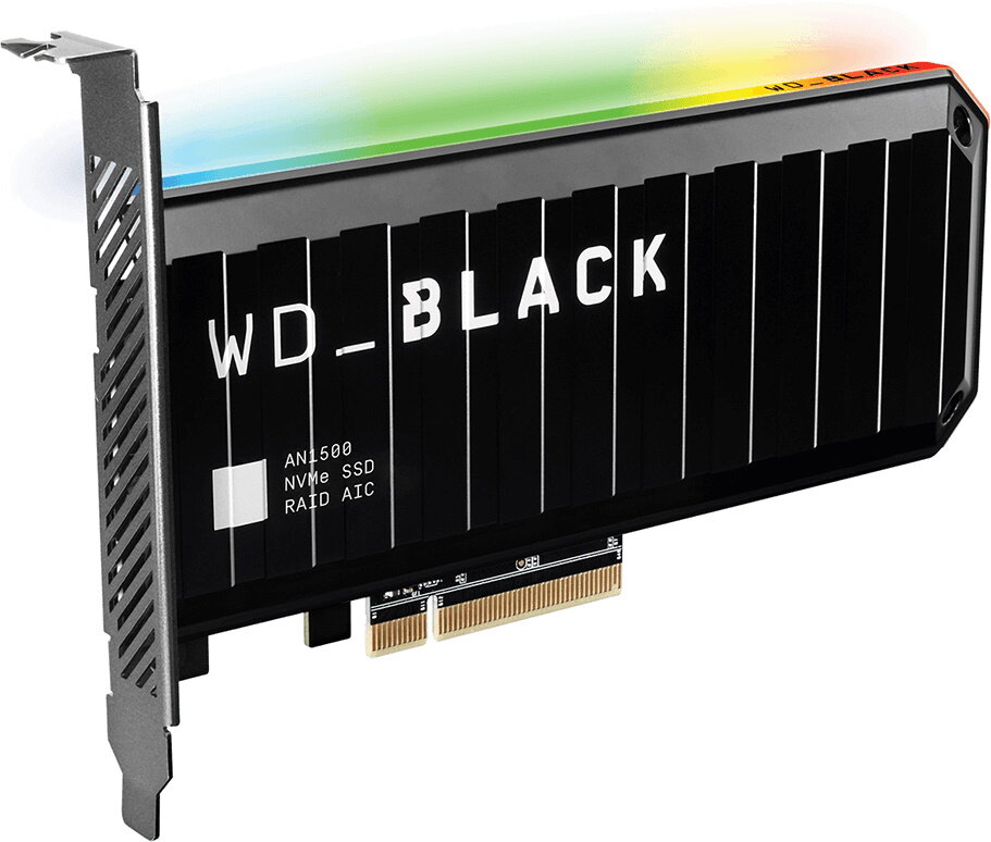 Накопитель SSD Western Digital BLACK AN1500 WDS400T1X0L/PCI-E 3.0 x4/4 TB /Скорость чтения 6500МБайт/с Скорость записи 4100МБайт/с