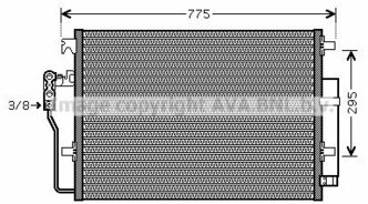 Радиатор кондиционера Mercedes Sprinter 3-t/Sprinter 35-t/Sprinter 5-t 06>16 VW Crafter 30-35/Crafter 30-50 06>16 AVA COOLING SYSTEMS VNA5277D