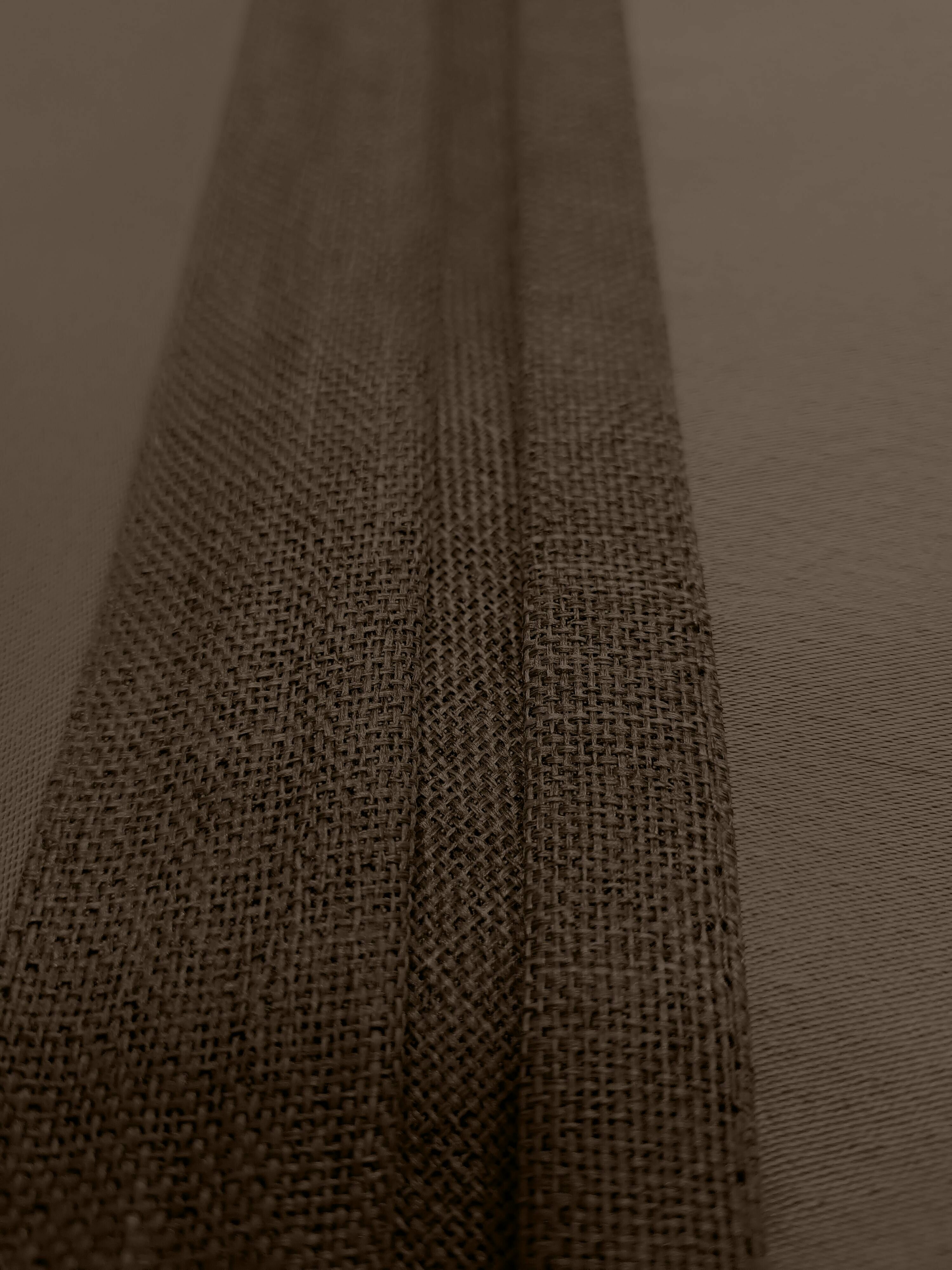 Комплект штор блэкаут под лён на ленте 400х260 коричневый - фотография № 6