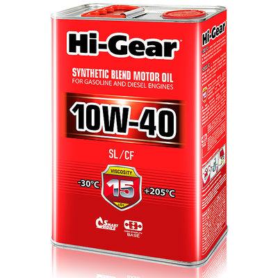 Масло моторное Hi Gear 10W40 Sl/cf 4л .