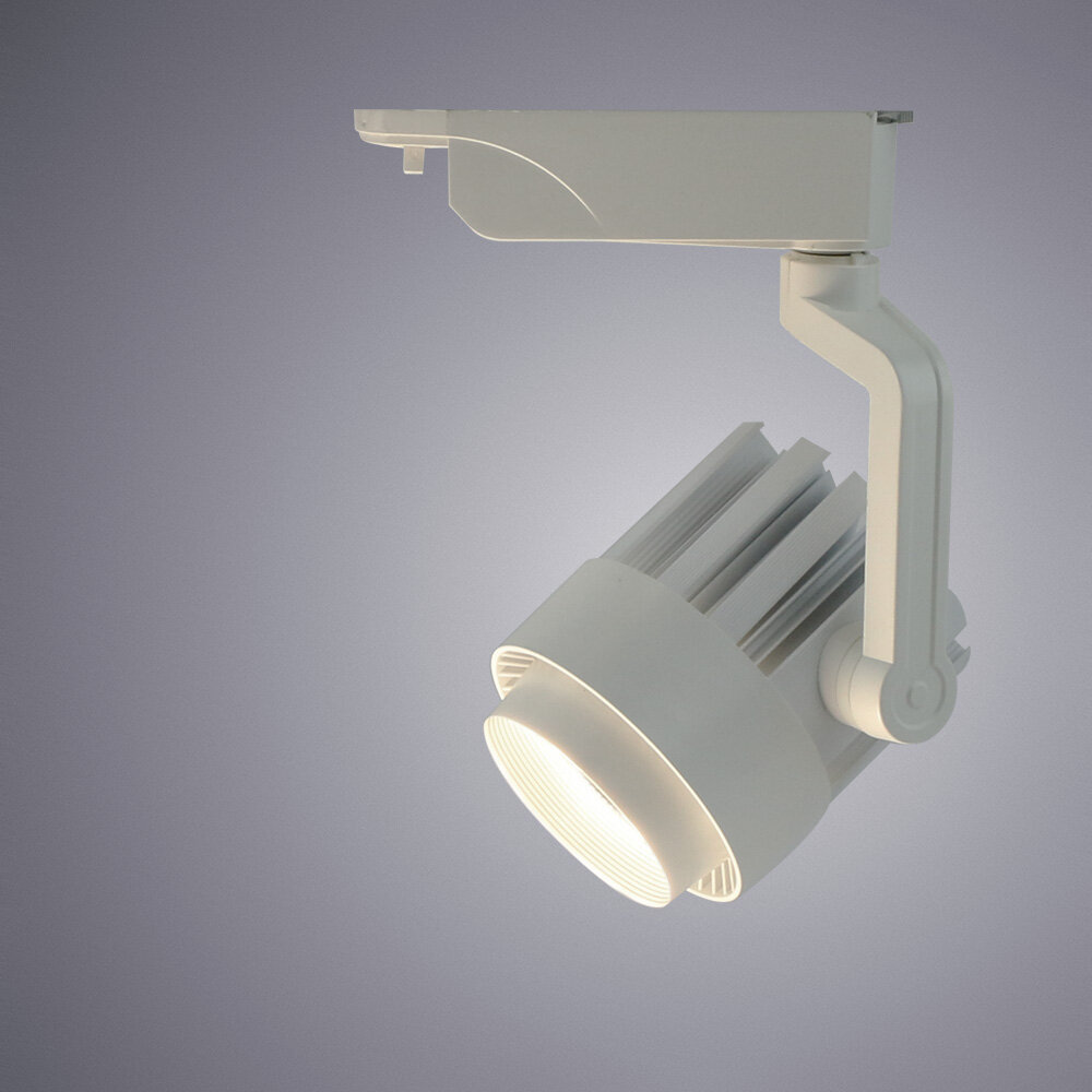 Трековый светильник Arte Lamp Vigile A1630PL-1WH, Белый, LED