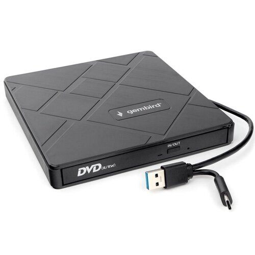 Внешний дисковод CD-DVD Gembird DVD-USB-04 usb3.0 привод плюс Type C плюс картридер плюс хаб плюс запись и чтение оптических дисков