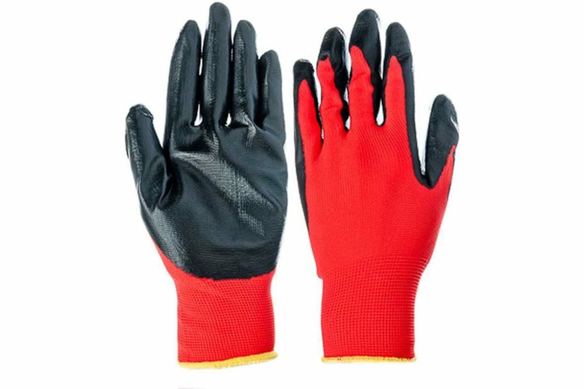 Нейлоновые перчатки с нитрильным покрытием берта размер L 142L - фотография № 2