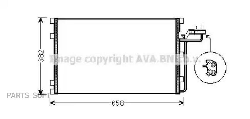 Радиатор кондиционера AVA / арт. VOA5150 - (1 шт)