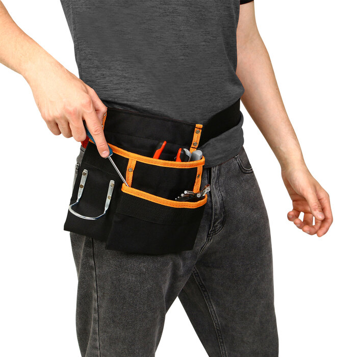 фото Поясная сумка для садового инструмента, на ремне, 3 кармана