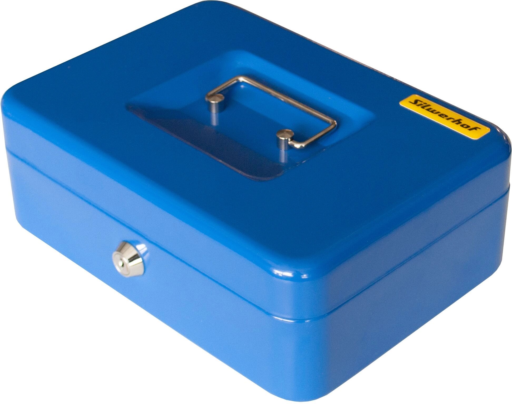 Ящик для денег Silwerhof 90x250x180 синий сталь 1.17кг