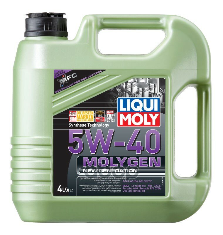 Liqui moly 9054 Liquimoly Масло Моторное Molygen New Generation 5w-40 (4л), Шт