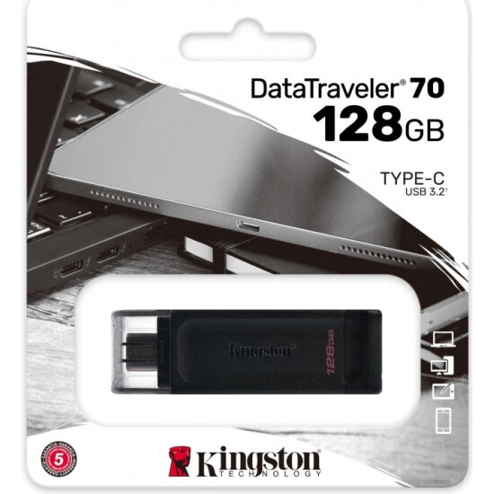 USB флешка KINGSTON 128Gb DT70/128Gb USB Type-C 3.2 Gen 1