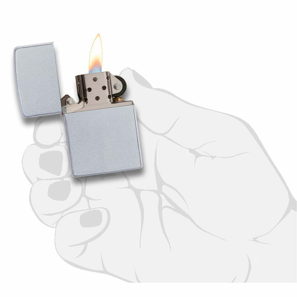 Зажигалка Zippo Classic Satin Chrome 205 - фотография № 5