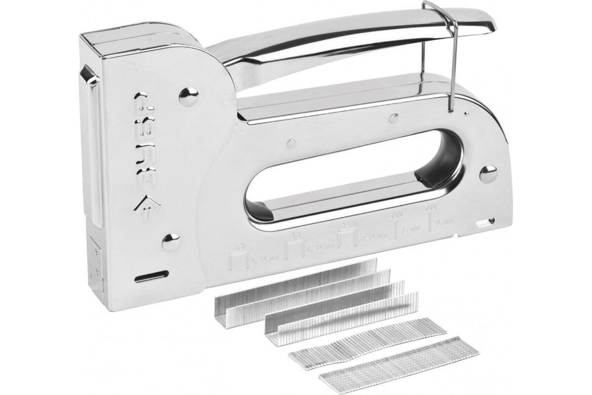 ЗУБР Универсал-14 степлер стальной 6-в-1: 53, 140, 53F, 13, 300, 500 31527
