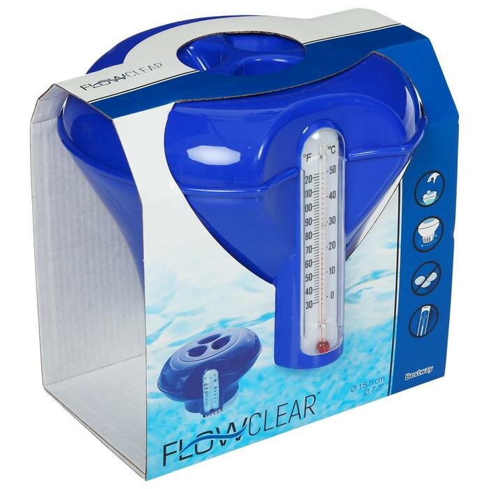 Bestway Дозатор плавающий с термометром, 18,5 см, цвета микс, 58209 Bestway - фотография № 7