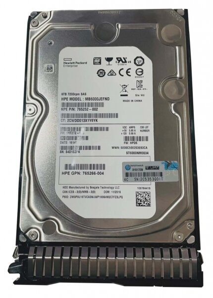 Жесткий диск HP 765259-B21 6Tb 7200 SAS 3,5" HDD