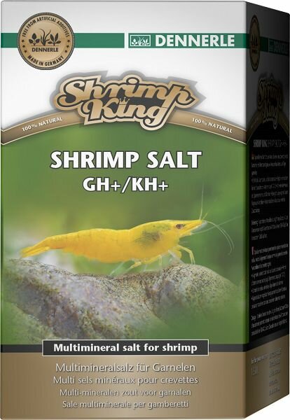 Dennerle Добавка Dennerle Shrimp King SHRIMP KING SHRIMP SALT GH+/KH+ для повышении жесткости в аквариумах с креветками, 200 г